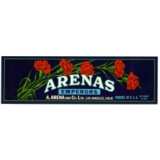 Arenas Emperors Fruit Crate Label
