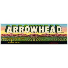 Arrowhead Fruit Crate Label