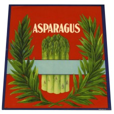 Asparagus Red Laurel Fruit Crate Label