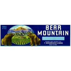 Bear Mountain Fruit Crate Label