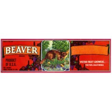Beaver Grapes Fruit Crate Label