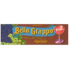 Bello Grappo Fruit Crate Label