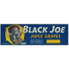 Black Joe Grapes Fruit Crate Label Black Joe Grapes Fruit Crate Label
