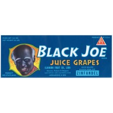 Black Joe Juice Fruit Crate Label Black Joe Juice Fruit Crate Label