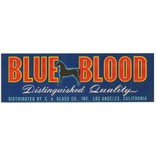 Blue Blood Fruit Crate Label
