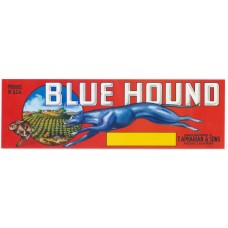 Blue Hound Fruit Crate Label