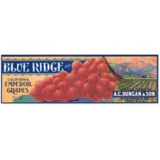 Blue Ridge Emperor Fruit Crate Label Blue Ridge Emperor Fruit Crate Label