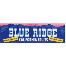 Blue Ridge Fruits Fruit Crate Label