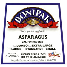 Bonipak Asparagus Fruit Crate Label Bonipak Asparagus Fruit Crate Label