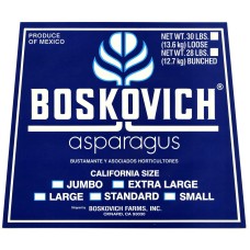 Boskovich Asparagus Fruit Crate Label Boskovich Asparagus Fruit Crate Label