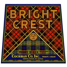 Bright Crest Fruit Crate Label