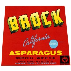 Brock Asparagus Fruit Crate Label