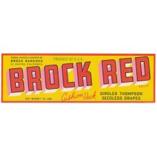 Brock Red Fruit Crate Label