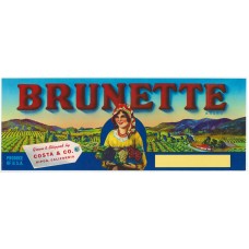 Brunette Fruit Crate Label