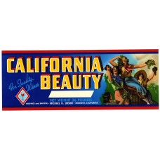 California Beauty Fruit Crate Label