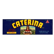 Caterina Grapes Fruit Crate Label
