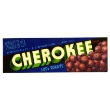 Cherokee Tokays Fruit Crate Label