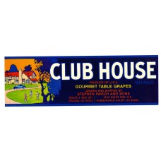 Club House Grapes Fruit Crate Label Club House Grapes Fruit Crate Label
