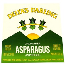 Deltas Darling Asparagus Fruit Crate Label Deltas Darling Asparagus Fruit Crate Label