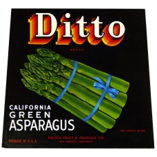 Ditto Asparagus Fruit Crate Label
