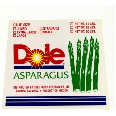 Dole Asparagus Fruit Crate Label