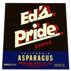 Eds Pride Asparagus Fruit Crate Label