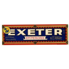 Exeter Emperor Grapes Fruit Crate Label Exeter Emperor Grapes Fruit Crate Label
