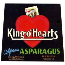 King Hearts Asparagus Fruit Crate Label King Hearts Asparagus Fruit Crate Label