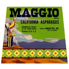 Maggio Asparagus Fruit Crate Label Maggio Asparagus Fruit Crate Label