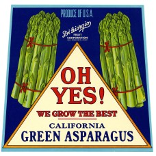 Oh Yes Asparagus Fruit Crate Label Oh Yes Asparagus Fruit Crate Label