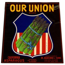 Our Union Asparagus Fruit Crate Label