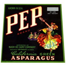 Pep Dancer Asparagus Fruit Crate Label