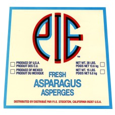 Pie Asparagus Fruit Crate Label