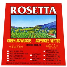Rosetta Asparagus Fruit Crate Label