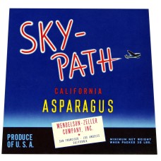 Sky Path Asparagus Fruit Crate Label
