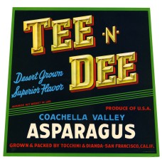 Tee Dee Asparagus Fruit Crate Label