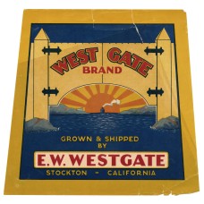West Gate Fruit Crate Label
