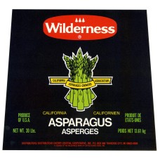 Wilderness Asparagus Fruit Crate Label