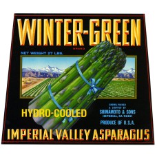 Winter Green Asparagus Fruit Crate Label Winter Green Asparagus Fruit Crate Label