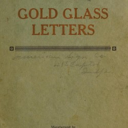 Gold Glass Letters (1910) — Digital Download Gold Glass Letters (1910) — Digital Download
