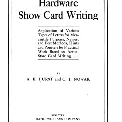 Hardware Show Card Writing (1913) — Digital Download Hardware Show Card Writing (1913) — Digital Download