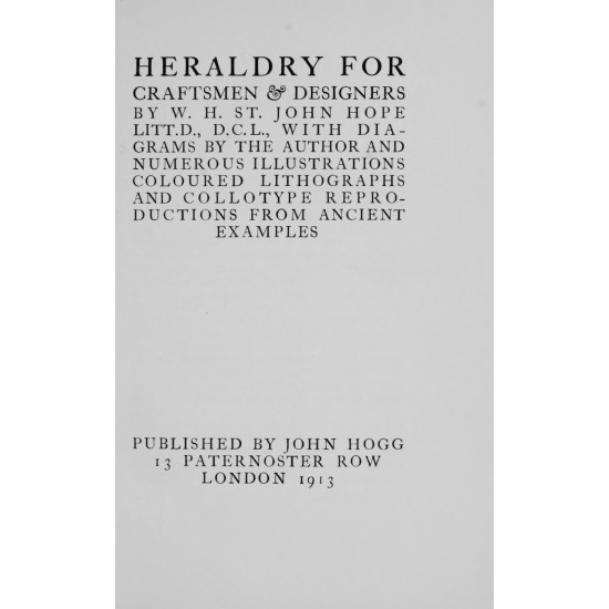 Heraldry for Craftsmen & Designers (1913) — Digital Download