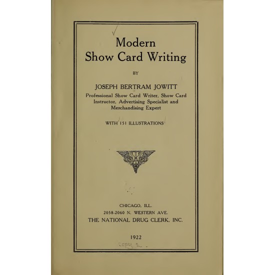 Modern Show Card Writing (1922) — Digital Download