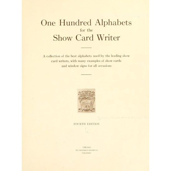 One Hundred Alphabets for the Show Card Writer (1919) — Digital Download