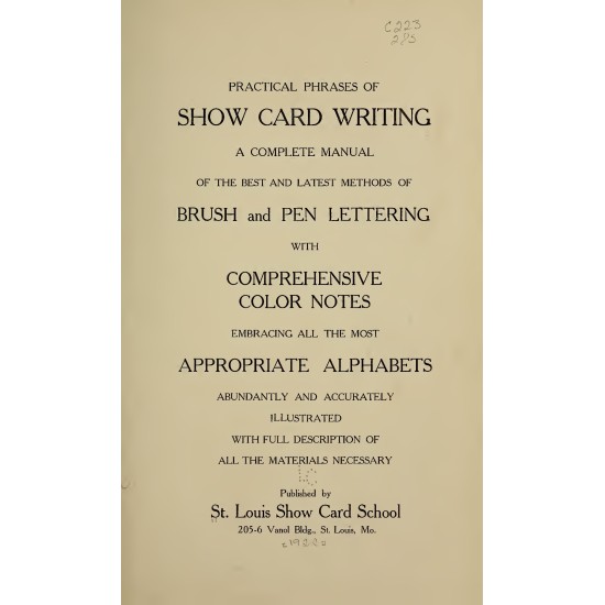 Practical Phrases of Show Card Writing (1922) — Digital Download