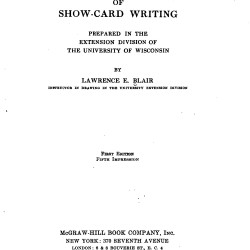 Principles and Practice of Show-Card Writing (1922) — Digital Download Principles and Practice of Show-Card Writing (1922) — Digital Download