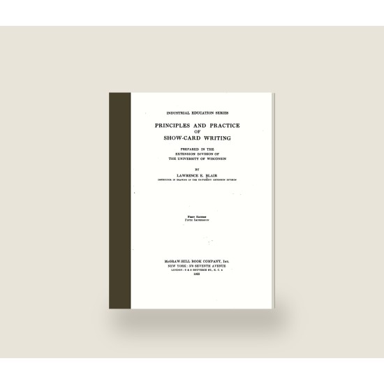 Principles and Practice of Show-Card Writing (1922) — Digital Download