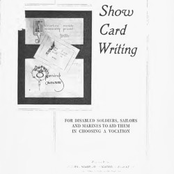 Show Card Writing: For Disabled Soldiers, Sailors and Marines (1919) — Digital Download Show Card Writing: For Disabled Soldiers, Sailors and Marines (1919) — Digital Download