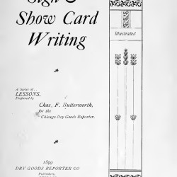 Sign and Show Card Writing (1899) — Digital Download Sign and Show Card Writing (1899) — Digital Download