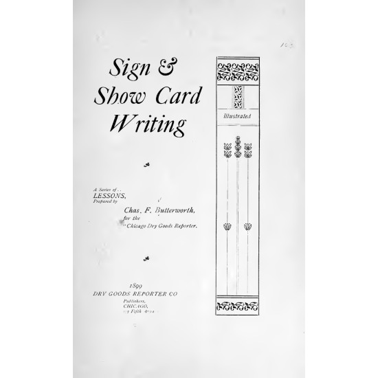 Sign and Show Card Writing (1899) — Digital Download